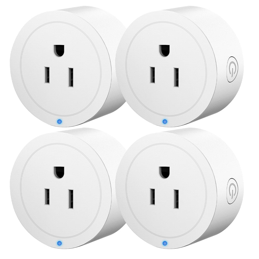 Smart Mini Plug WiFi, Works with Alexa/Google Assistant/Sri, APP& Timer Control,FCC/CE/RoHS Certified, 4 Pack, White